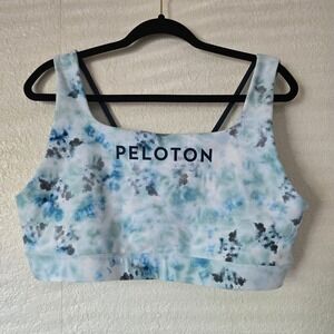 Peloton Womens Multicolor Diamond Tie Dye V Back Bra, Size 2X